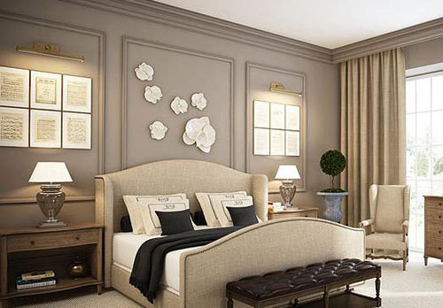 卧室背景墙设计a30804