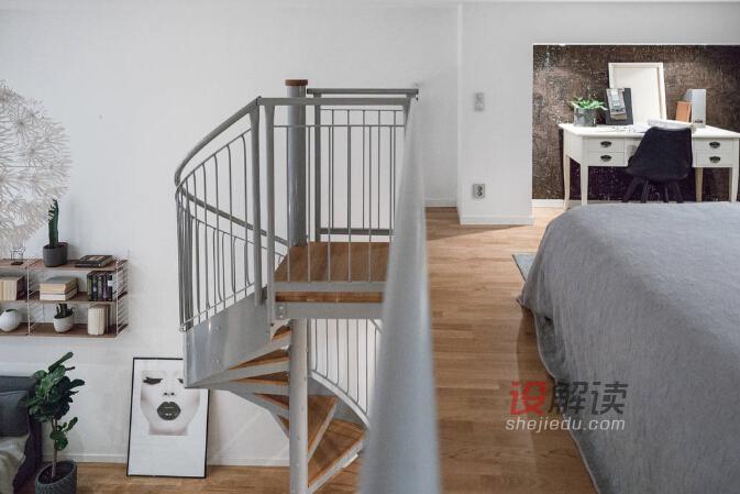 北欧风格室内设计的loft公寓05