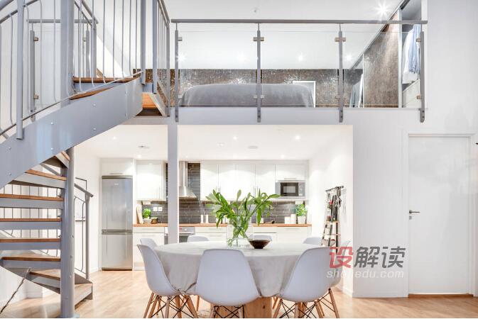 北欧风格室内设计的loft公寓03