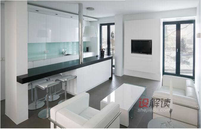 城市简洁现代公寓室内设计02