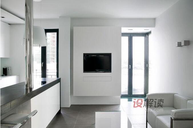 城市简洁现代公寓室内设计01