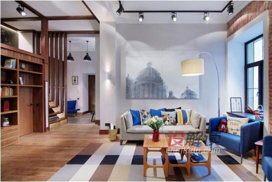 轻工业风的loft公寓室内设计02