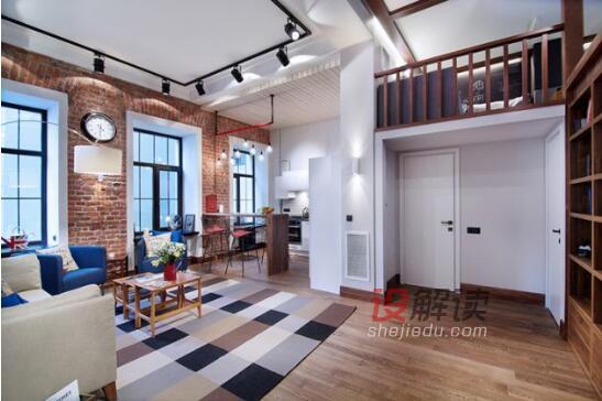 轻工业风的loft公寓室内设计03