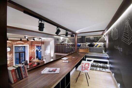 轻工业风的loft公寓室内设计05