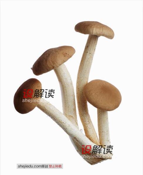 几何球体和融化创建立体的蘑菇01